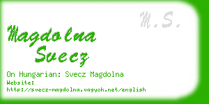 magdolna svecz business card